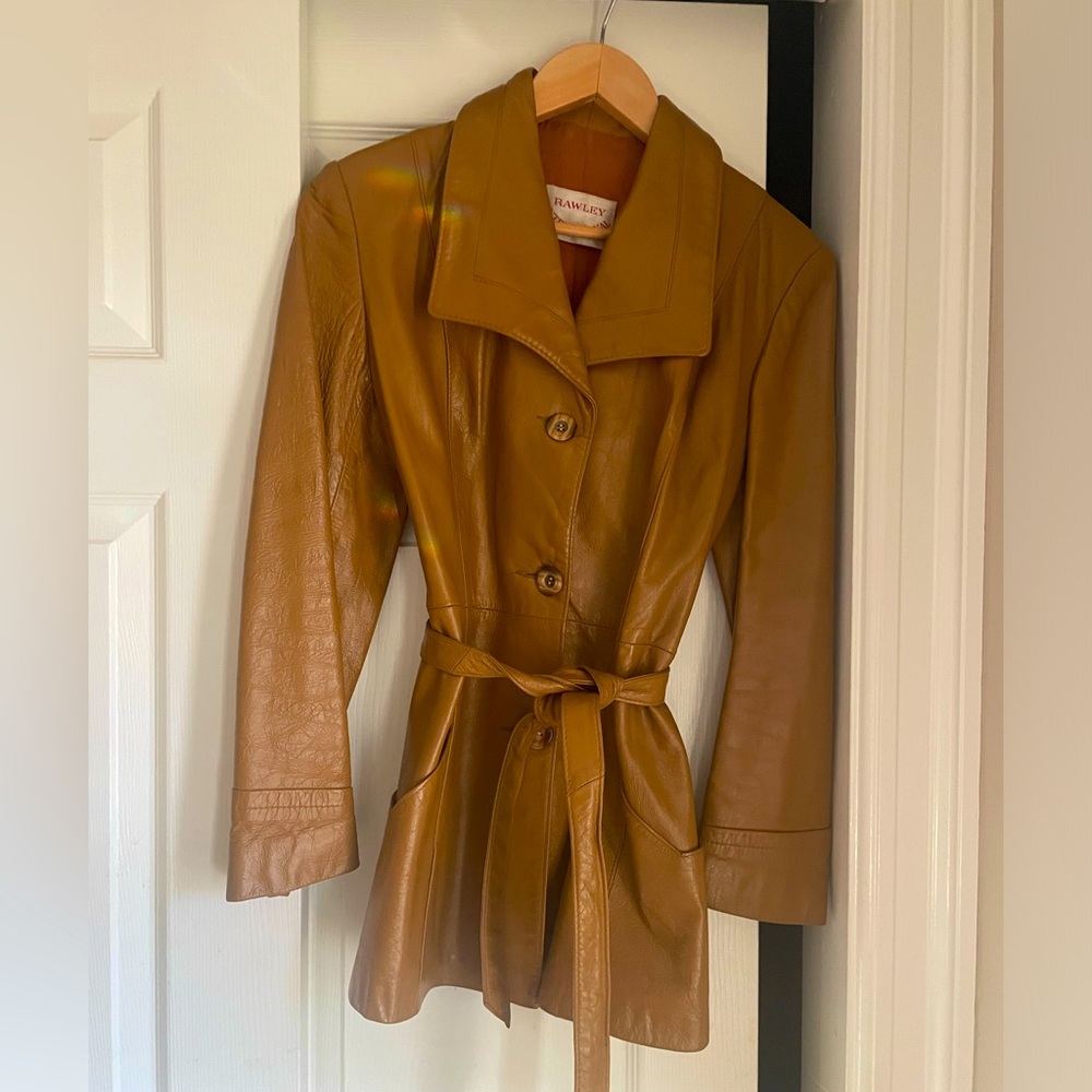 Vintage Rawley International Women’s Leather Jacket Lined with Buttons & pockets